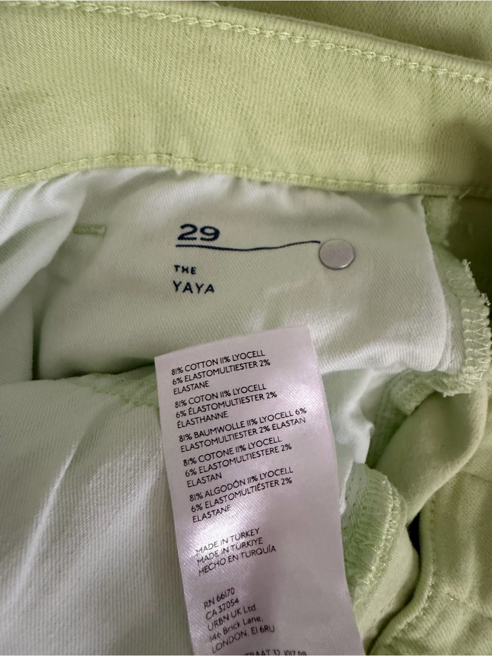 Pilcro by Anthropologie “The Yaya” style in spring green denim Size 29 / 8 - Picture 9 of 12